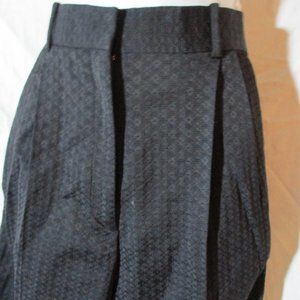 NWT NEW CELINE TEXTURED DIAMOND Pleated TROUSER Pant 36 Luxury Formal BLACK